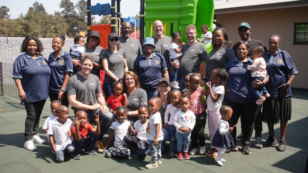 The Bühler team with the Little Day Care staff memebers