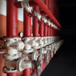 Sprinkler systems help keep the steel cool during a fire.