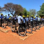 Learners proudly receive their bicycles through Zutari’s partnership with Qhubeka
