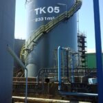 Aurex constructed two new API 650-compliant base oil storage tanks. Seen here is Tank 5